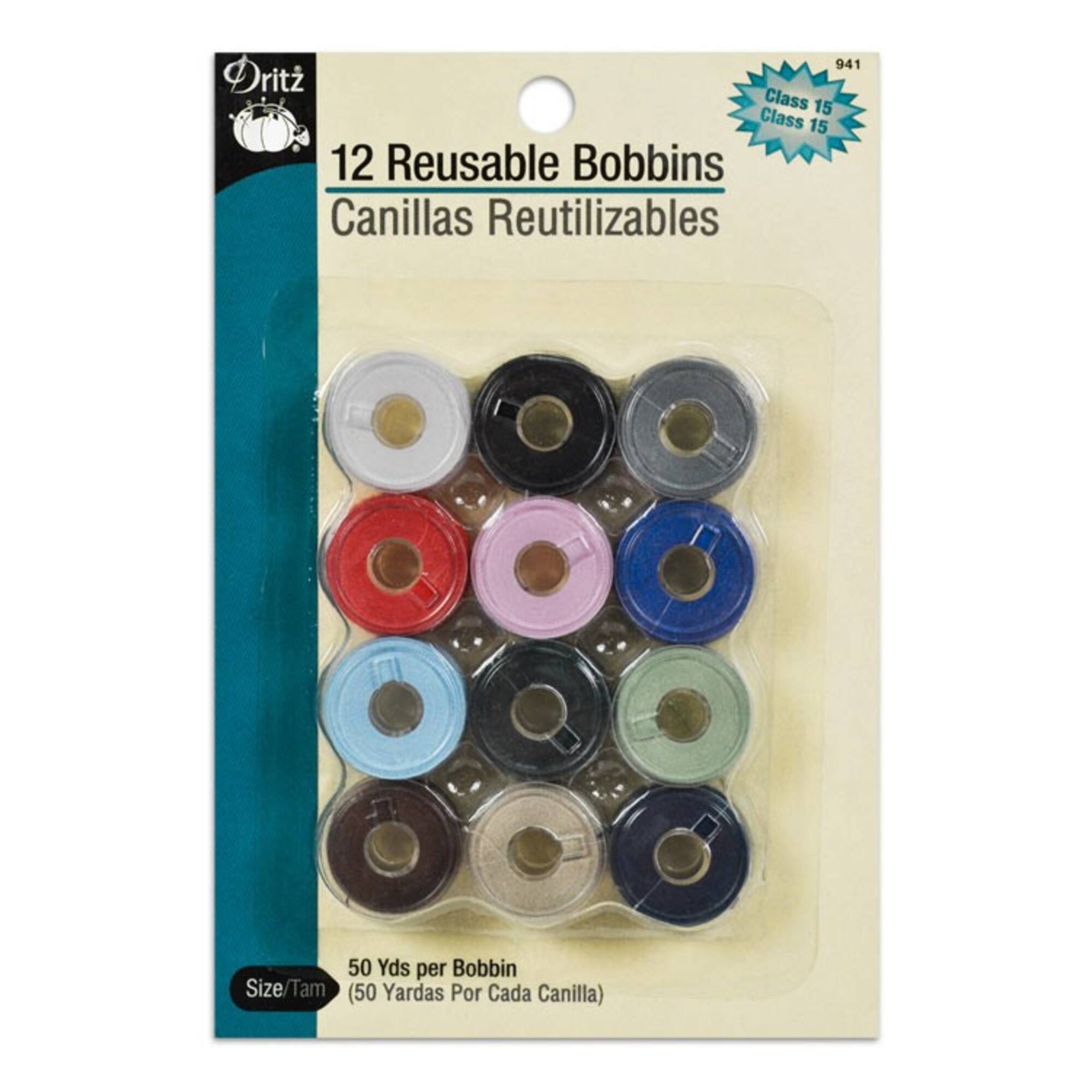 Dritz® Class 15 Pre-Filled Plastic Bobbins